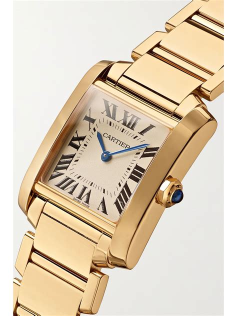 cartier gold tank watch women's